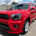 2012-2015 Toyota Tacoma LED C-Bar Projector Headlights (Matte Black Housing/Clear Lens)