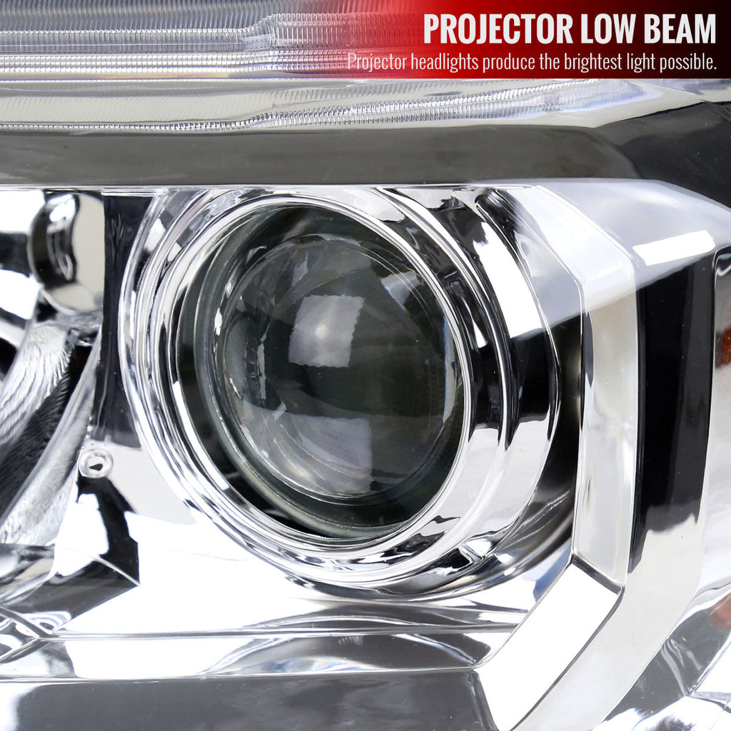 2016-2023 Toyota Tacoma Projector Headlights w/ Amber Reflectors (Chrome Housing/Clear Lens)