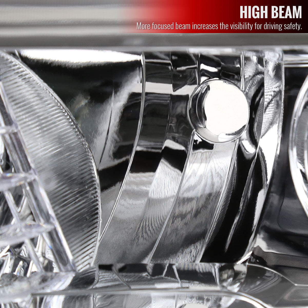 2016-2023 Toyota Tacoma Projector Headlights w/ Amber Reflectors (Chrome Housing/Clear Lens)