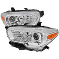 2016-2023 Toyota Tacoma Projector Headlights w/ Amber Reflectors (Chrome Housing/Clear Lens)