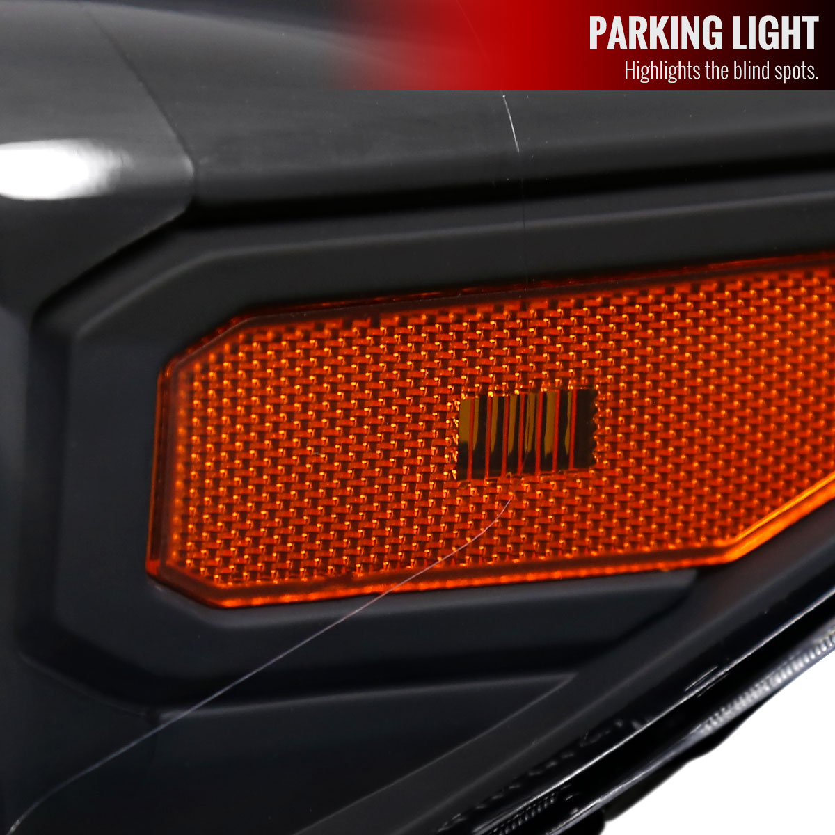 2016-2023 Toyota Tacoma Projector Headlights w/ Amber Reflectors (Matte Black Housing/Clear Lens)