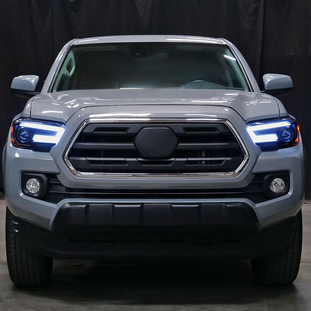 2016-2023 Toyota Tacoma Switchback Sequential LED Bar Projector Headlights (Black Housing/Smoked Lens)