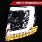 2015-2020 Chevrolet Tahoe Suburban/ 2016-2019 Suburban 3500HD LED C-Bar Projector Headlights w/ LED Turn Signal Lights (Chrome Housing/Clear Lens)