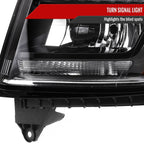 2015-2020 Chevrolet Tahoe Suburban/ 2016-2019 Suburban 3500HD LED Light Strip Projector Headlight - Driver Side Only (Matte Black Housing/Clear Lens)