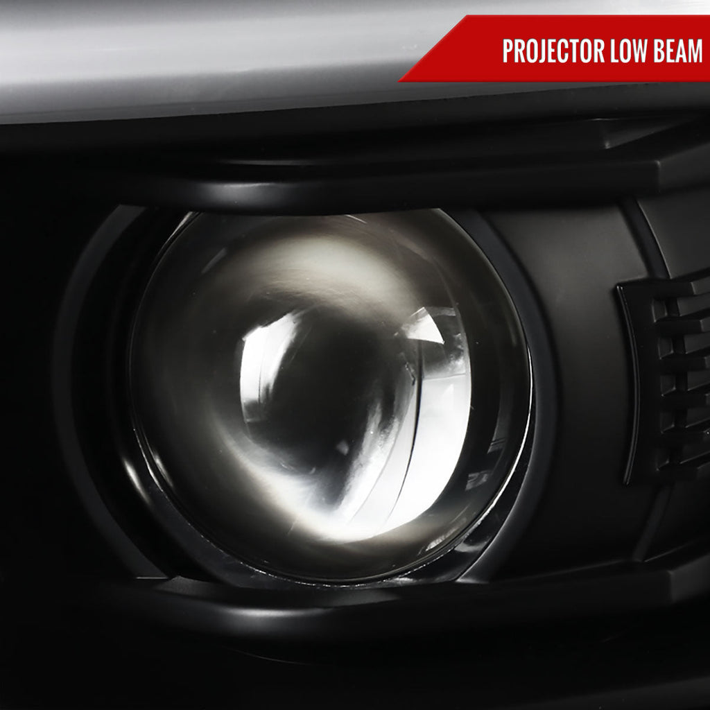 2015-2020 Chevrolet Tahoe Suburban/ 2016-2019 Suburban 3500HD LED C-Bar Projector Headlights w/ LED Turn Signal Lights (Matte Black Housing/Clear Lens)