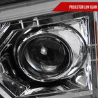 2002-2009 Chevrolet Trailblazer Projector Headlights w/ LED Light Strip (Chrome Housing/Clear Lens)