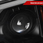 2002-2009 Chevrolet Trailblazer Projector Headlights w/ LED Light Strip (Matte Black Housing/Clear Lens)