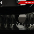 2002-2009 Chevrolet Trailblazer Projector Headlights w/ LED Light Strip (Black Housing/Smoked Lens)