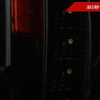 2002-2009 Chevrolet Trailblazer Projector Headlights w/ LED Light Strip (Black Housing/Smoked Lens)