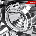 2004-2015 Nissan Titan / 2004-2007 Armada LED C-Bar Projector Headlights w/ Switchback Sequential Turn Signals (Chrome Housing/Clear Lens)
