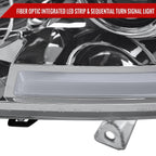 2004-2015 Nissan Titan / 2004-2007 Armada LED C-Bar Projector Headlights w/ Switchback Sequential Turn Signals (Chrome Housing/Clear Lens)