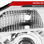 2004-2015 Nissan Titan/ 2004-2007 Armada Dual Halo Projector Headlights (Chrome Housing/Clear Lens)