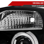 2004-2015 Nissan Titan/ 2004-2007 Armada Dual Halo Projector Headlights (Jet Black Housing/Clear Lens)