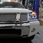 2004-2015 Nissan Titan/ 2004-2007 Armada Dual Halo Projector Headlights (Glossy Black Housing/Smoked Lens)