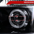 2004-2015 Nissan Titan/ 2004-2007 Armada Dual Halo Projector Headlights (Glossy Black Housing/Smoked Lens)