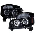 2004-2015 Nissan Titan/ 2004-2007 Armada Dual Halo Projector Headlights (Glossy Black Housing/Smoked Lens)