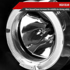 2004-2015 Nissan Titan/ 2004-2007 Armada Dual Halo Projector Headlights (Matte Black Housing/Clear Lens)