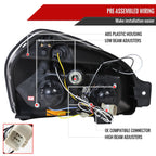 2005-2009 Hyundai Tucson Single Halo Projector Headlights (Matte Black Housing/Clear Lens)