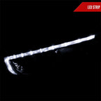2010-2013 Hyundai Tucson Projector Headlights w/ LED Light Strip (Matte Black Housing/Clear Lens)