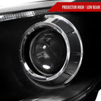 2010-2013 Hyundai Tucson Projector Headlights w/ LED Light Strip (Matte Black Housing/Clear Lens)