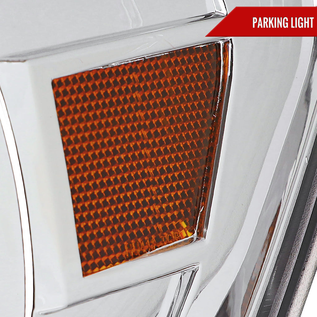 2007-2013 Toyota Tundra/ 2008-2017 Sequoia LED C-Bar Projector Headlights (Chrome Housing/Clear Lens)