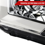 2007-2013 Toyota Tundra/ 2008-2017 Sequoia Switchback Sequential LED C-Bar Projector Headlights (Chrome Housing/Clear Lens)