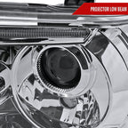 2007-2013 Toyota Tundra/ 2008-2017 Sequoia Single Halo Projector Headlights (Chrome Housing/Clear Lens)