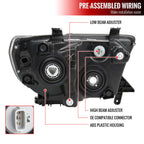 2007-2013 Toyota Tundra/2008-2017 Sequoia Retro Style LED Tube Projector Headlights with LED Turn Signals (Matte Black Housing/Clear Lens)