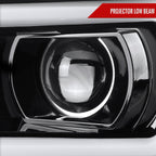 2007-2013 Toyota Tundra/ 2008-2017 Sequoia LED C-Bar Projector Headlights (Jet Black Housing/Clear Lens)