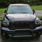 2007-2013 Toyota Tundra/ 2008-2017 Sequoia LED C-Bar Projector Headlights (Jet Black Housing/Clear Lens)