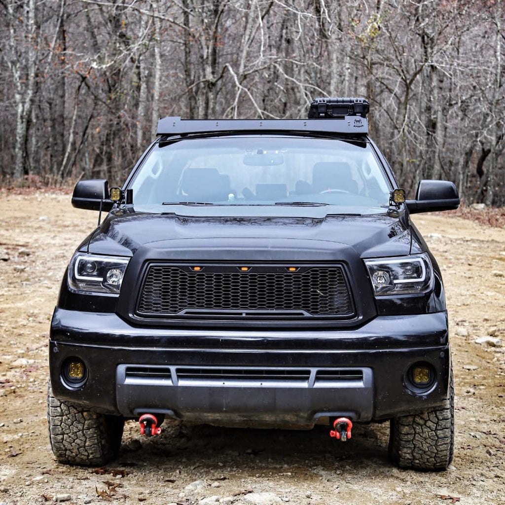 2007-2013 Toyota Tundra/ 2008-2017 Sequoia LED C-Bar Projector Headlights (Jet Black Housing/Clear Lens)