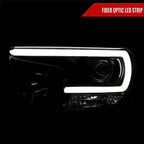 2007-2013 Toyota Tundra/ 2008-2017 Sequoia LED C-Bar Projector Headlights (Glossy Black Housing/Smoked Lens)