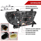2007-2013 Toyota Tundra/ 2008-2017 Sequoia LED C-Bar Projector Headlights (Glossy Black Housing/Smoked Lens)