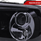 2007-2013 Toyota Tundra/ 2008-2017 Sequoia Single Halo Projector Headlights (Glossy Black Housing/Smoked Lens)
