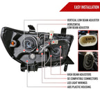 2007-2013 Toyota Tundra/ 2008-2017 Sequoia Single Halo Projector Headlights (Glossy Black Housing/Smoked Lens)