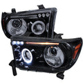 2007-2013 Toyota Tundra/ 2008-2017 Sequoia Single Halo Projector Headlights (Glossy Black Housing/Smoked Lens)