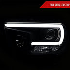 2007-2013 Toyota Tundra/ 2008-2017 Sequoia LED C-Bar Projector Headlights (Black Housing/Clear Lens)