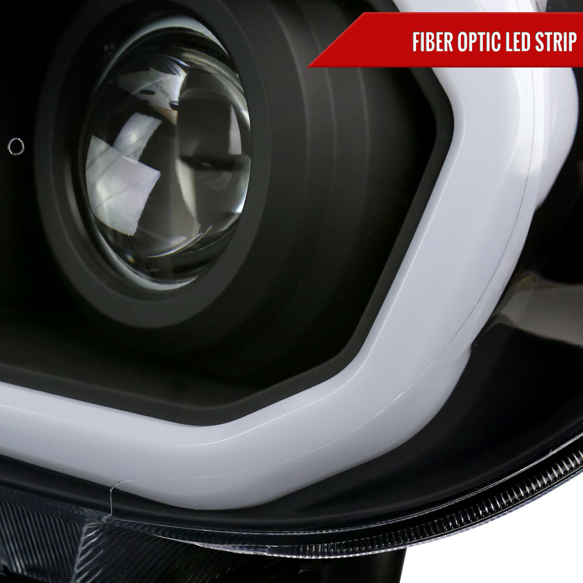 2007-2013 Toyota Tundra/2008-2017 Sequoia Retro Style LED Tube Projector Headlights with LED Turn Signals (Matte Black Housing/Clear Lens)