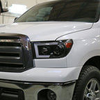 2007-2013 Toyota Tundra/ 2008-2017 Sequoia LED C-Bar Projector Headlights w/ Switchback Sequential Turn Signals (Matte Black Housing/Clear Lens)