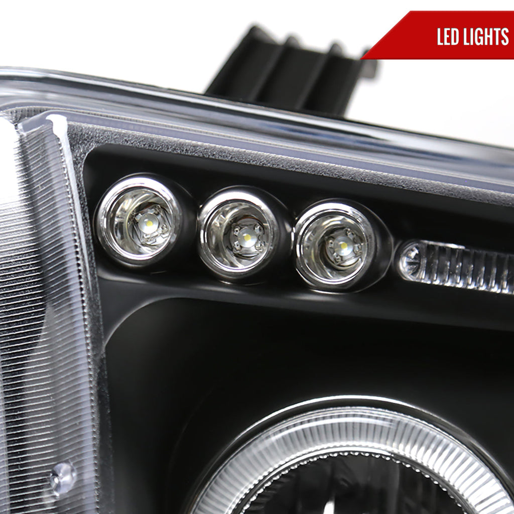 2007-2013 Toyota Tundra/ 2008-2017 Sequoia Single Halo Projector Headlights (Matte Black Housing/Clear Lens)