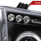 2007-2013 Toyota Tundra/ 2008-2017 Sequoia Single Halo Projector Headlights (Matte Black Housing/Clear Lens)