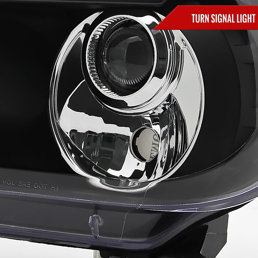 2007-2013 Toyota Tundra/ 2008-2017 Sequoia Single Halo Projector Headlights (Matte Black Housing/Clear Lens)