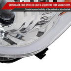 2014-2021 Toyota Tundra LED Switchback Sequential Turn Signal LED Bar Projector Headlights (Chrome Housing/Clear Lens)