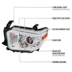 2014-2021 Toyota Tundra LED Projector Headlights (Chrome Housing/Clear Lens)