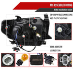 2014-2021 Toyota Tundra LED Switchback Sequential Turn Signal LED Bar Projector Headlights (Chrome Housing/Smoked Lens)