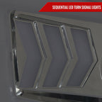 2014-2021 Toyota Tundra LED C-Bar Projector Headlights w/ Sequential Arrow Turn Signals (Chrome Housing/Smoked Lens)