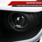 2014-2021 Toyota Tundra LED Switchback Sequential Turn Signal LED Bar Projector Headlights (Matte Black Housing/Clear Lens)