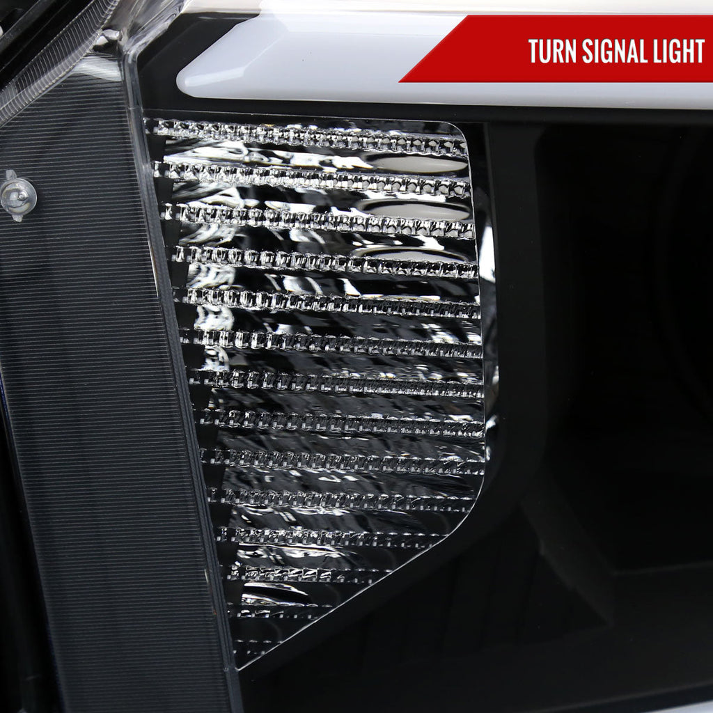 2014-2021 Toyota Tundra LED Projector Headlights (Matte Black Housing/Clear Lens)
