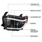 2014-2021 Toyota Tundra LED Projector Headlights (Matte Black Housing/Clear Lens)