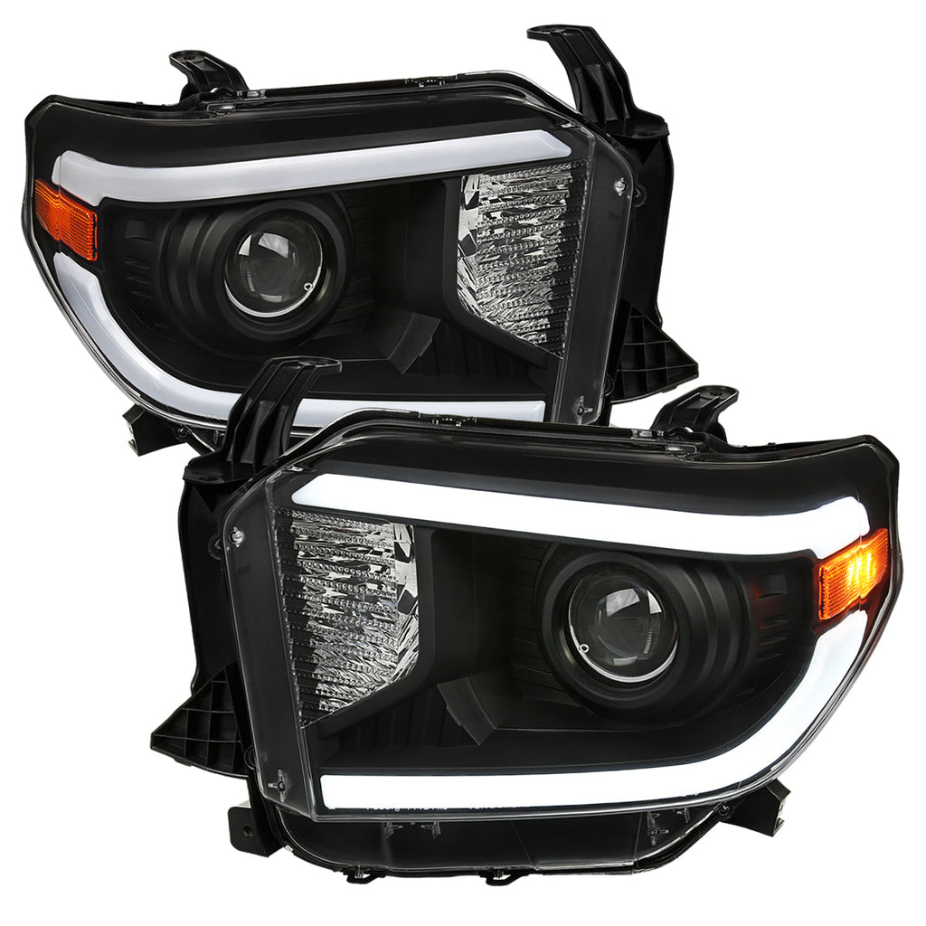 2014-2021 Toyota Tundra LED Projector Headlights (Matte Black Housing/Clear Lens)